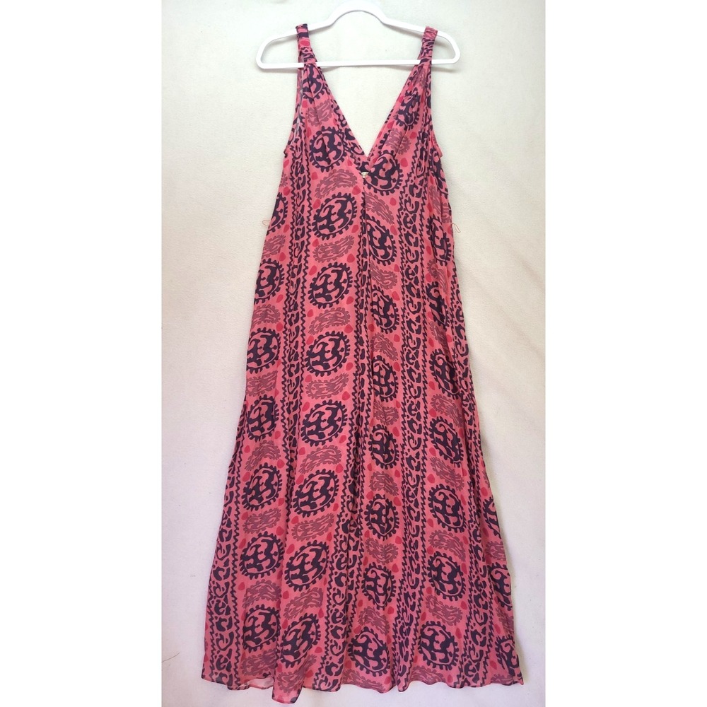 Love Shack Fancy Dress Sz 0 Pink Maxi Sleeveless Missing Belt‎
